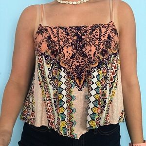 Eyelash Couture Tribal Print Tank Top